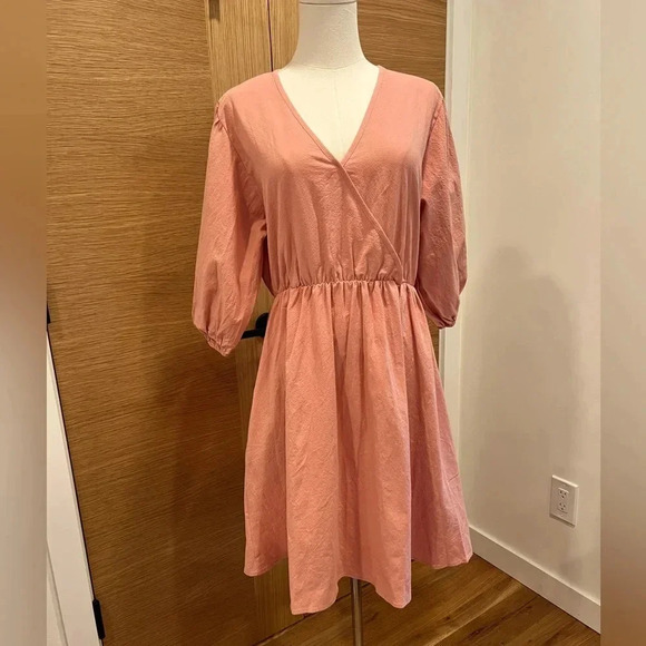 NWT Velvet Torch Pink Plum Puff Sleeve Dress Size Small Nordstrom Rack NEW - Picture 1 of 5